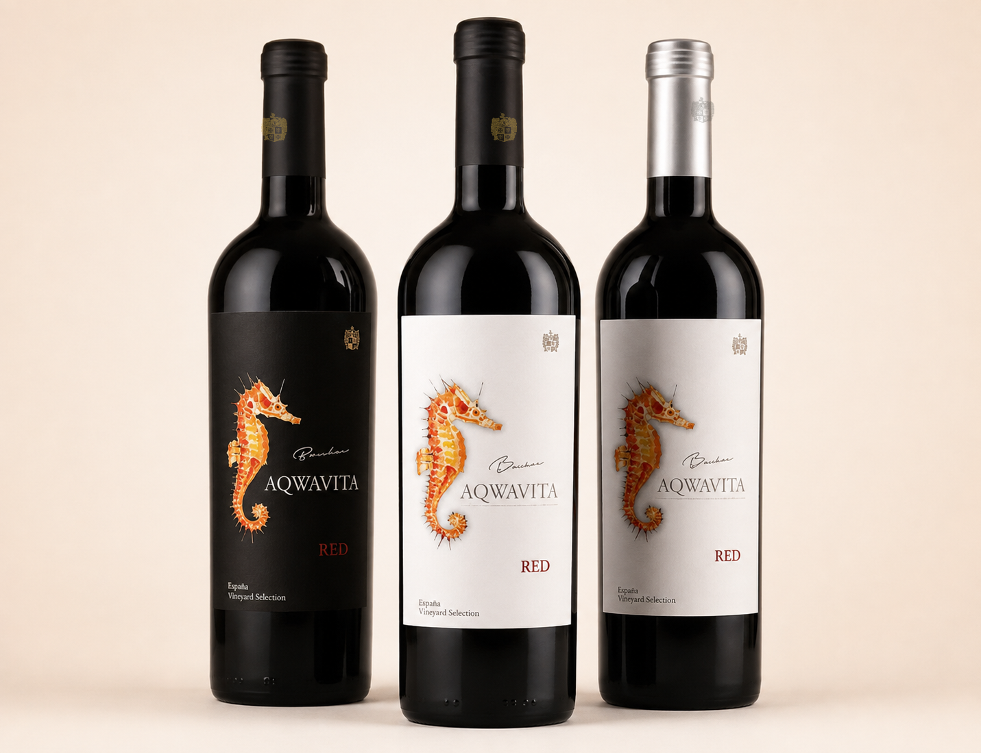 Aqwavita wine bottles