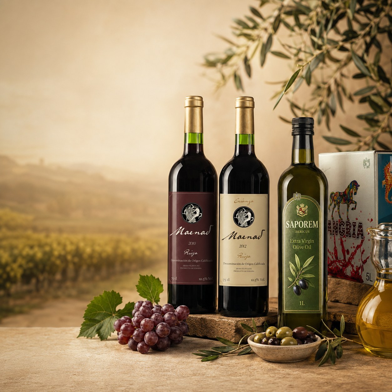 WOOD wine olive oil and beverage selection